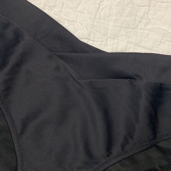 NWT J.Crew Ribbed cross-front cheeky bikini bottom in black size 2X - Picture 3 of 10